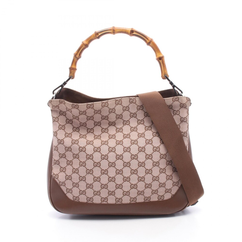 Gucci Bamboo Shoulder Handbag Canvas #291491G51B